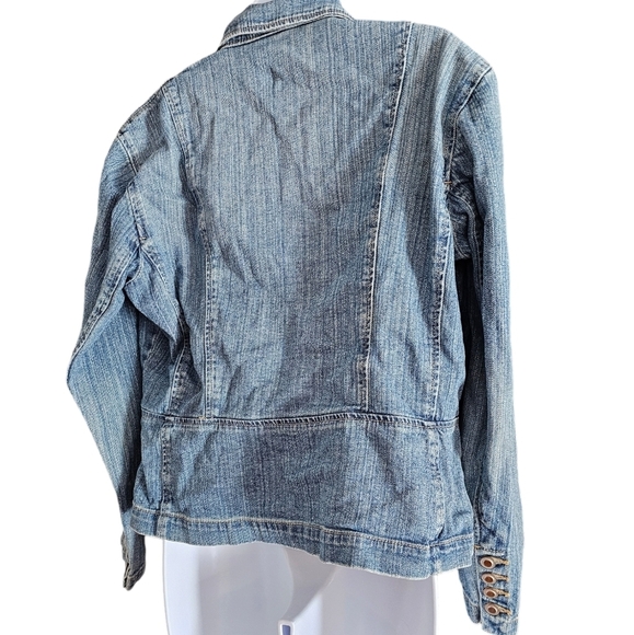 St. John's Bay stretch large Jean jacket - Picture 2 of 2